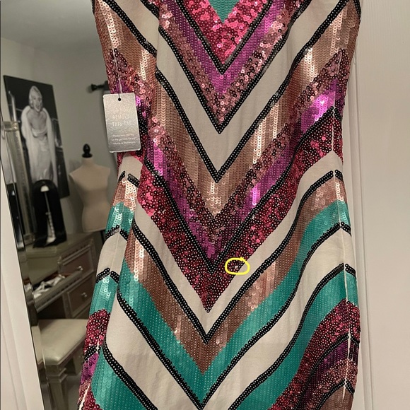 Multi Color Geometric Dress by Express - Picture 7 of 13